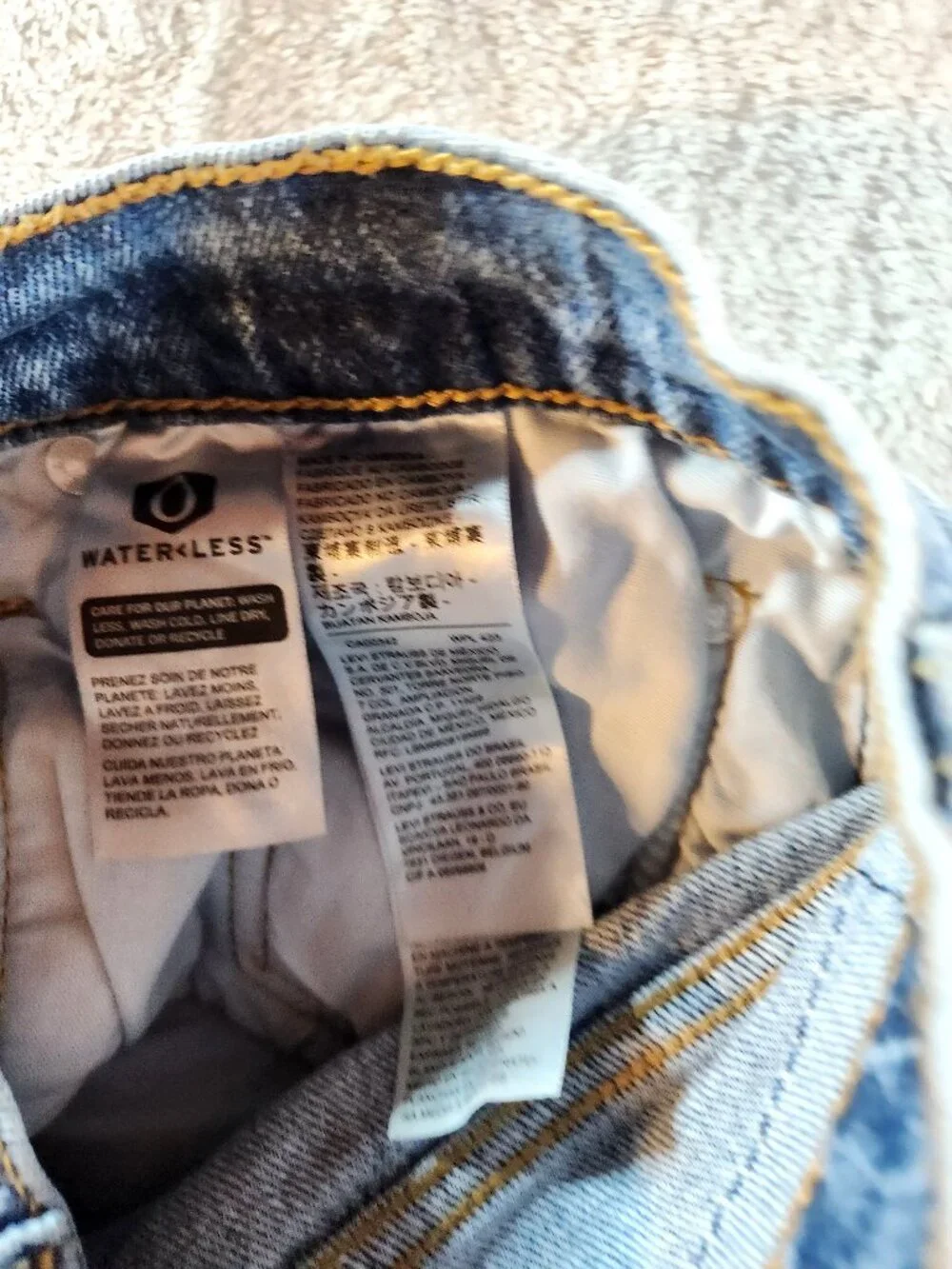 Levis 501 Skinny Jeans Womens W29 Cropped Blue Wash High Rise Button Fly Stretch